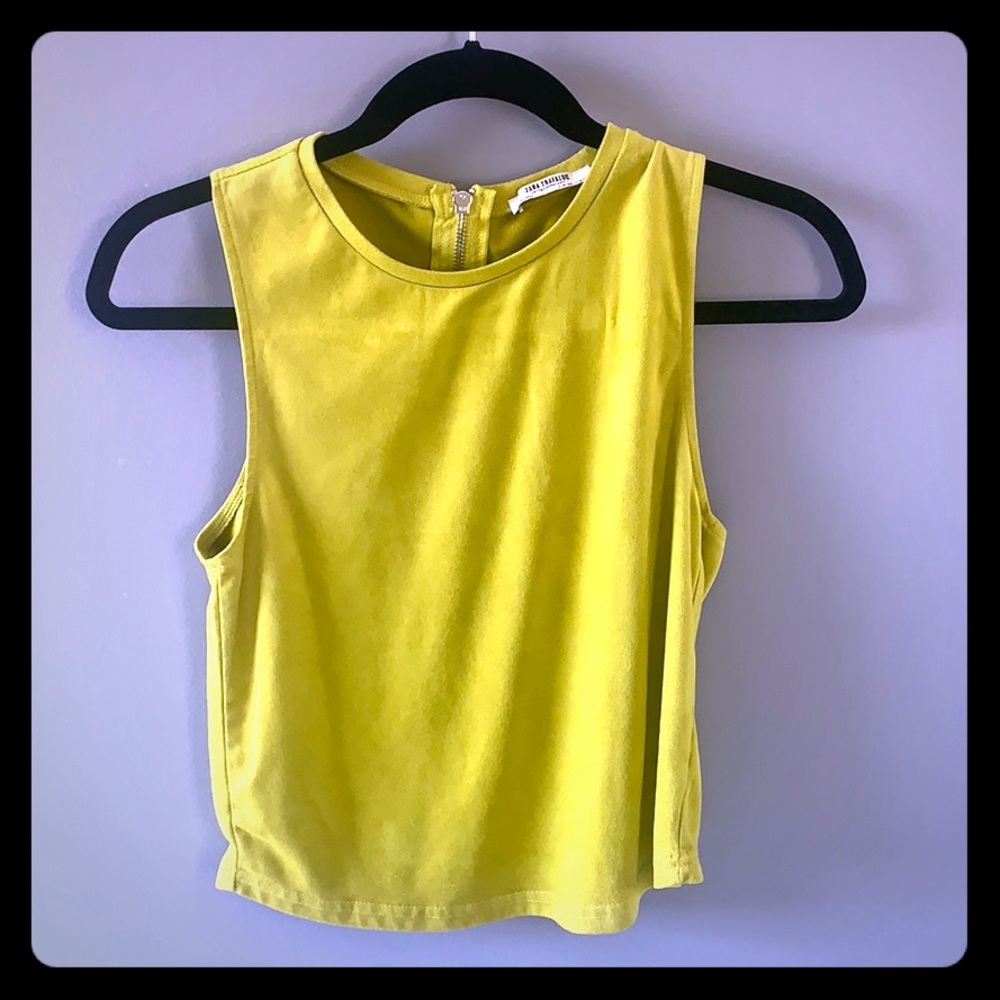 Yellow crop top